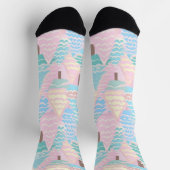 Preppy pastel Christmas tree socken (Oben)