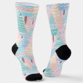 Preppy pastel Christmas tree socken (Gewinkelt)