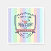 Preppy Pastel Final Fiesta Junggesellinnenabschied Serviette (Vorderseite)