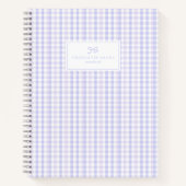 Preppy & Pastel Lavender Gingham Notizblock (Vorderseite)