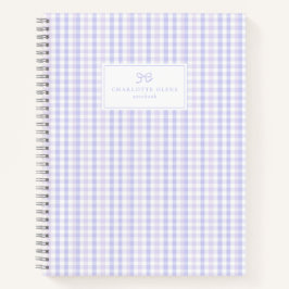 Preppy & Pastel Lavender Gingham Notizblock