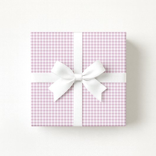 Preppy Pastel pink / Lilac Gingham Wrapping Paper Geschenkpapier