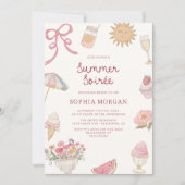 Preppy Pastel Summer Soiree Einladung (Vorderseite)