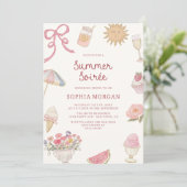 Preppy Pastel Summer Soiree Einladung (Stehend Vorderseite)