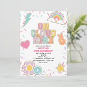 Preppy Patch auf Cloud 9. Geburtstag Einladung (Stehend Vorderseite)