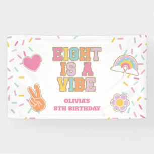 Preppy Patch Eight ist eine Stimmung 8. Geburtstag Banner