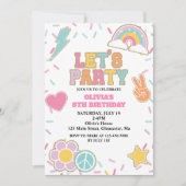 Preppy Patch Geburtstag Einladung (Vorderseite)