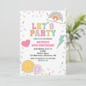 Preppy Patch Geburtstag Einladung (Stehend Vorderseite)