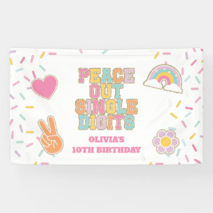 Preppy Patch Hallo zweistellige Zahl 10. Geburtsta Banner