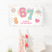 Preppy Patch Ich war SECHS jetzt bin ich SIEBEN 7. Banner (Insitu)