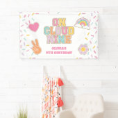 Preppy Patch On Cloud Nine 9th Birthday Banner (Insitu)