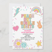 Preppy Patch Peace Out Single Digits 10. Geburtsta Einladung (Vorderseite)