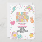 Preppy Patch Sleep Under Birthday Einladung (Vorderseite)