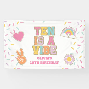 Preppy Patch Ten ist eine Stimmung 10. Geburtstag Banner