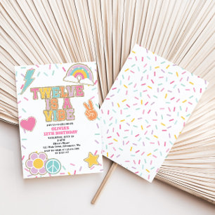 Preppy Patch Twelve ist eine Stimmung 12. Geburtst Einladung