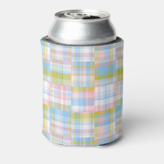 Preppy Patchwork Look Madras Pastel Dosenkühler (Kanne Rückseite)