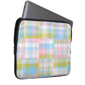 Preppy Patchwork Look Madras Pastel Laptopschutzhülle (Vorne Rechts)