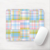 Preppy Patchwork Look Madras Pastel Mousepad (Mit Mouse)