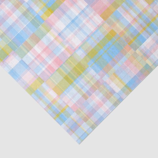 Preppy Patchwork Look Madras Pastel Seidenpapier (Ausschnitt)