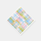 Preppy Patchwork Look Madras Pastel Serviette (Ecke)