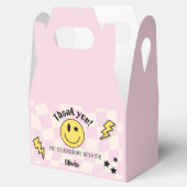 Preppy Patel Pink Y2K Retro Birthday Favor Box Geschenkschachtel (Geöffnet)