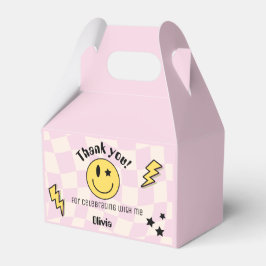 Preppy Patel Pink Y2K Retro Birthday Favor Box Geschenkschachtel