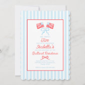 Preppy Patriotic 4. Juli Zweiten Geburtstag Einladung (Vorderseite)