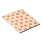 Preppy Peach Orange Hippie Blume Notizblock (angewinkelt)