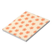 Preppy Peach Orange Hippie Blume Notizblock (Rotiert)
