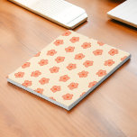 Preppy Peach Orange Hippie Blume Notizblock<br><div class="desc">Preppy Peach Orange Hippie Blume</div>