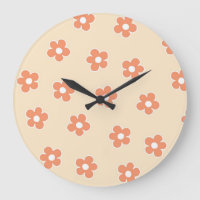Preppy Peach White Hippie Blume Muster