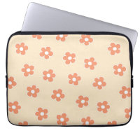 Preppy Peach White Hippie Blume Muster