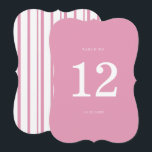 Preppy Peony Pink Chic Die Cut Wedding Table Numbe Einladung<br><div class="desc">Preppy Peony Pink Die Cut Wedding Table Number — a chic, stylish reception detail for a modern romantic wedding. Inspired by the preppy romance aesthetic and barbiecore pink trend, this elegant die-cut table number is perfect for the classic country club bride who loves refined feminine décor. Style it with gold...</div>