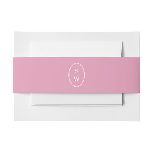 Preppy Peony Pink Chic Wedding Belly Band (Vorderseite Beispiel)