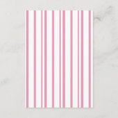 Preppy Peony Pink Chic Wedding Details Card Begleitkarte (Rückseite)