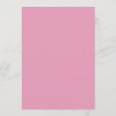 Preppy Peony Pink Chic Wedding Table Number Card Einladung (Rückseite)
