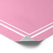 Preppy Peony Pink Chic Wedding Welcome Sign Poster (Ecke)