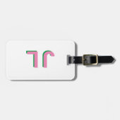 Preppy Personalisiert Initial Gepäckanhänger (Vorderseite horizontal)