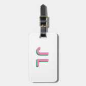 Preppy Personalisiert Initial Gepäckanhänger (Vorderseite vertikal)
