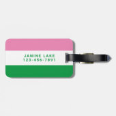 Preppy Personalisiert Initial Gepäckanhänger (Rückseite horizontal)