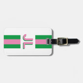 Preppy Personalisiert Initial Gepäckanhänger (Vorderseite horizontal)