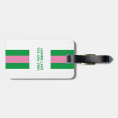 Preppy Personalisiert Initial Gepäckanhänger (Rückseite horizontal)
