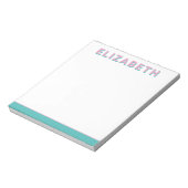 Preppy Personalisiert Modern Notepad Notizblock (Rotiert)