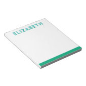Preppy Personalisiert Modern Notepad Notizblock (angewinkelt)