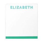 Preppy Personalisiert Modern Notepad Notizblock (Vorderseite)