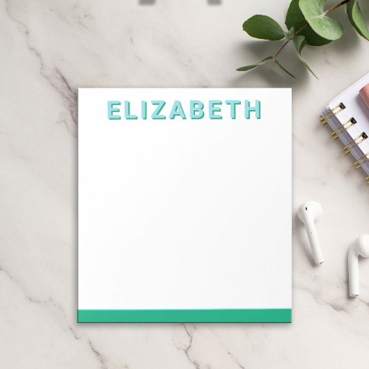 Preppy Personalisiert Modern Notepad Notizblock