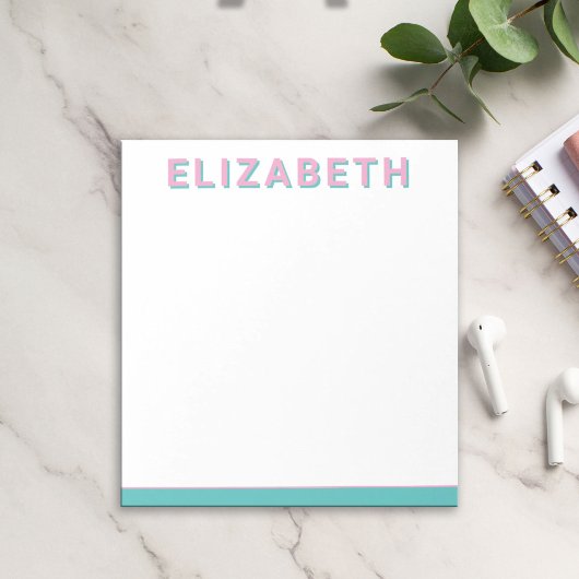 Preppy Personalisiert Modern Notepad Notizblock