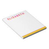 Preppy Personalisiert Modern Notepad Notizblock (angewinkelt)