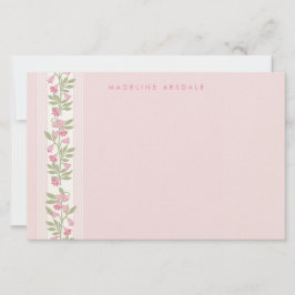 Preppy Personalized floral Briefpapier