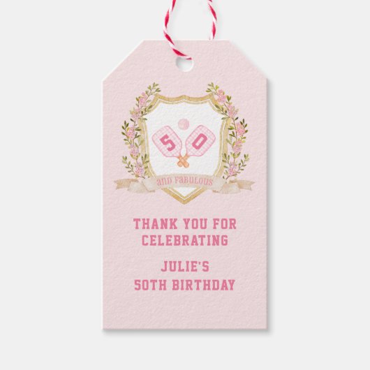 Preppy Pickle Ball | Benutzerdefiniertes Geburtsja Geschenkanhänger (Vorderseite)